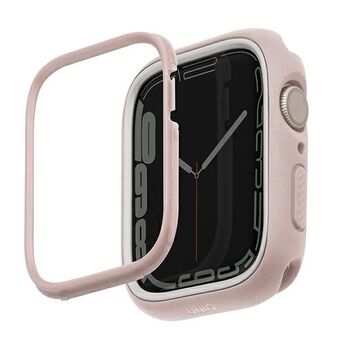 UNIQ Moduo kotelo Apple Watch -sarja 4/5/6/7/8/9/SE/SE2 44/45mm, vaaleanpunainen-valkoinen/blush-white