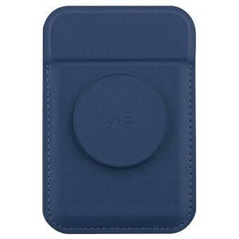 UNIQ Flixa magneettinen korttikotelo tukijalalla, tummansininen/navy blue