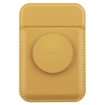 UNIQ Flixa magneettinen korttilompakko tukijalalla keltainen/canary yellow MagSafe