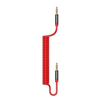 USAMS-sovitin Spring audio jack 3,5 mm - 3,5 mm 1,2 m punainen SJ256YP02 (US-SJ256)