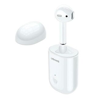 USAMS Bluetooth 5.0 LB -sarjan kuulokkeet + telakointiasema valkoinen / valkoinen BHULB01 (US-LB001)
