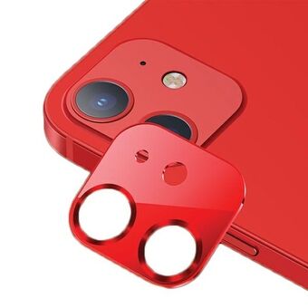 USAMS kameran linssin lasi iPhone 12 mini metalli punainen / punainen BH706JTT03 (US-BH706)