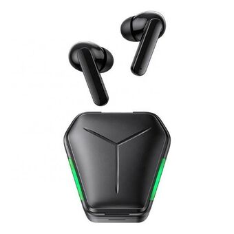 USAMS Bluetooth 5.0 TWS-kuulokkeet JY-sarjan pelikuulokkeet langattomat musta / musta BHUJY01