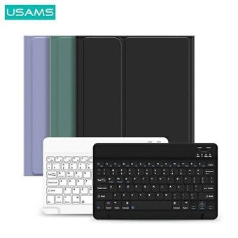 USAMS-suojakotelo Winro, jossa on näppäimistö, iPad 9.7":lle, vihreä suojakotelo-valkoinen näppäimistö/green cover-white keyboard IPO97YRXX02 (US-BH642)