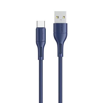 USAMS-kaapeli U68 USB-C 2A pikalataus 1m sininen / sininen SJ501USB03 (US-SJ501)