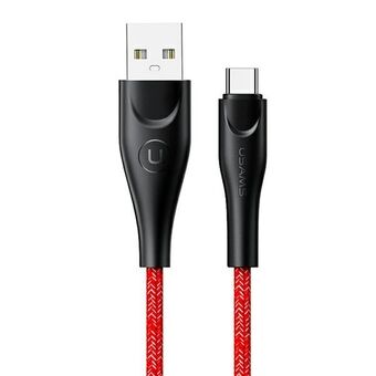 USAMS U41 USB-C-kaapeli 2m 2A punainen / punainen SJ395USB02 (US-SJ395)