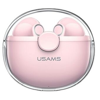 USAMS Bluetooth 5.1 kuulokkeet TWS BU -sarjan langattomat pinkki / pinkki BHUBU04
