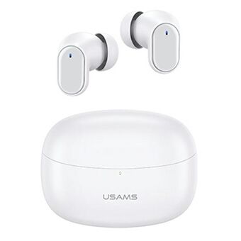 USAMS Bluetooth 5.1 TWS BH-sarjan langattomat kuulokkeet valkoinen / valkoinen BHUBH02