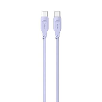 USAMS USB-C–USB-C PD -pikalatauskaapeli 1,2 m 100 W Lithe Series Purple/Purple SJ567USB03 (US-SJ567)
