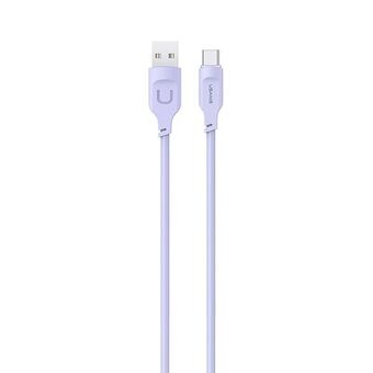 USAMS USB-C PD -pikalatauskaapeli 1,2 m 6A Lithe Series Purple/Purple SJ568USB03 (US-SJ568)