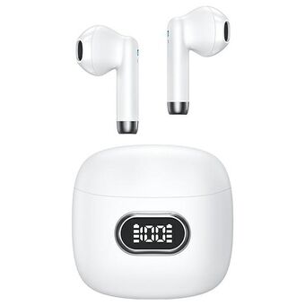 USAMS Bluetooth 5.3 TWS IA II -sarjan langattomat kuulokkeet valkoinen/valkoinen BHUIAII02 (USAMS-IAII15)