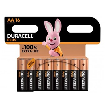 Duracell Plus 100% MN2400 AAA - 16 kpl