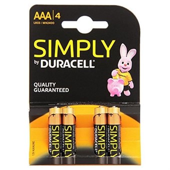 Duracell Simply AAA -paristo - 4 kpl.