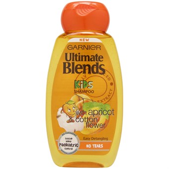 Garnier Ultimate Blends Kids 2 in 1 No Tears shampoo - aprikoosi- ja puuvillakukka - 250 ml