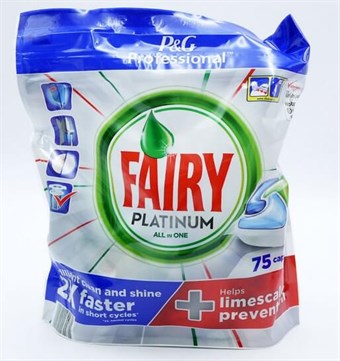 Fairy Platinum All in One Astianpesuaine - 75 kpl.