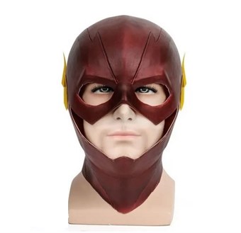 Masca Flash Cosplay Barry Allen Lateksinaamio Koko Kasvoille - Halloween Party - Aikuisille