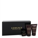 Crystal Noir by Versace - Gift Set -- .17 oz Mini EDT + .8 oz Shower Gel + .8 oz Body Lotion - naisille