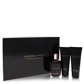 Unforgivable by Sean John - Gift Set -- 4.2 oz Eau De Toilette Spray + 3.4 oz Shower Gel + 3.4 oz After Shave Balm - miehille
