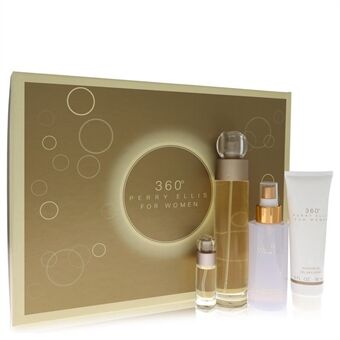 perry ellis 360 by Perry Ellis - Gift Set -- 3.4 oz Eau De Toilette Spray + 4 oz Body Mist + 3 oz Shower Gel + .25 Mini EDT Spray - naisille