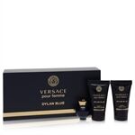 Versace Pour Femme Dylan Blue by Versace - Gift Set -- 0.17 oz Mini EDP + 0.8 oz Body Lotion + 0.8 oz Shower Gel - naisille