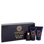 Versace Pour Homme Dylan Blue by Versace - Gift Set -- 0.17 oz Mini EDT + 0.8 oz After Shave Balm + 0.8 oz Shower Gel - miehille