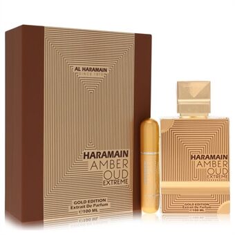 Al Haramain Amber Oud Gold Edition Extreme by Al Haramain - Gift Set 100 ml 3.4 Pure Perfume Spray + 0.34 oz Refillable Spray - naisille