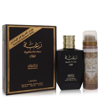Lattafa Raghba Man by Lattafa - Eau De Parfum Spray plus 1.7 oz Deodorant Spray 100 ml - miehille