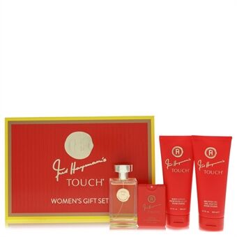 Touch by Fred Hayman - Gift Set -- 3.4 oz Eau De Toilette Spary + 6.7 oz Body Lotion + 6.7 oz Shower Gel + 0.61 oz Pocket Soray - naisille
