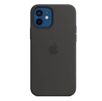 IPhone 12 / iPhone 12 Pro silikonikuori - musta