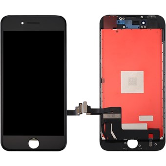 IPhone 8 Plus LCD + kosketusnäyttö - varaosa - musta - A +