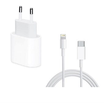 IPhone USB C Lightning -kaapeli ja USB-laturi - Pikalaturi - Pakkaussarja - Yhteensopiva malli