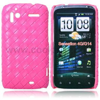 HTC Sensation nahkainen ulkokuori (vaaleanpunainen)