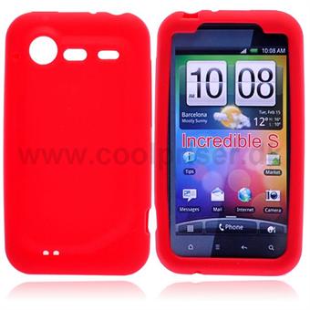 HTC Incredible S -silikonisuoja (punainen)