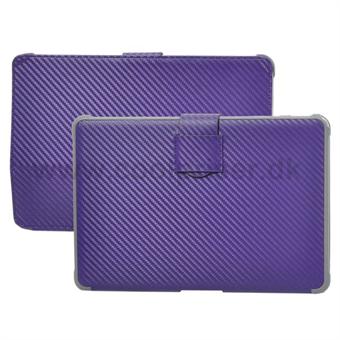 Carbon look -kotelo Samsung Galaxy Tab 10.1 (Purple) Generation 1 & 2 -puhelimille
