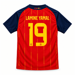Lamine Yamal nro 19 – Lasten maajoukkueasu – MM 2026 – Paita ja shortsit – Alkaen koosta 116–122 cm, 6–7 vuotta