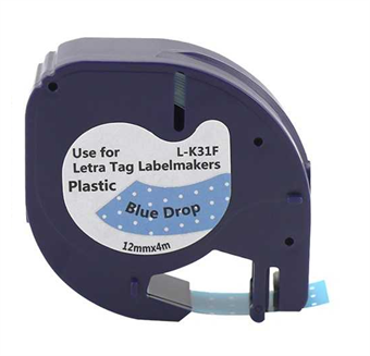 Dymo LetraTag Label Blue Dots 12mm × 4M (L-K31F)