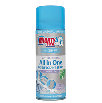 AirPure Mighty Burst All In One -desinfiointisuihke - Pellavahuone - 450 ml