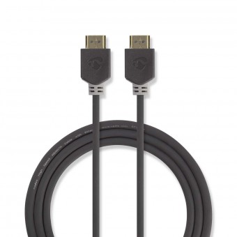 High Speed ​​​​HDMI ™ -kaapeli Ethernetillä | HDMI™-liitin | HDMI™-liitin | 4K@60Hz | 18 Gbps | 3,00 m | Pyöreä | PVC | Antrasiitti | Muovipussi