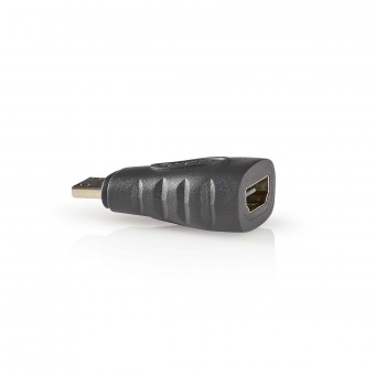 HDMI™-sovitin | HDMI™ Mini -liitin | HDMI™ naaras | Kullattu | Vain | ABS | Antrasiitti | 1 kpl. | Laatikko
