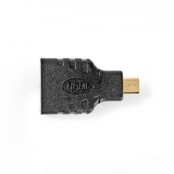 HDMI™-sovitin | HDMI™ Micro -liitin | HDMI™ naaras | Kullattu | Vain | ABS | Musta | 1 kpl. | Laatikko