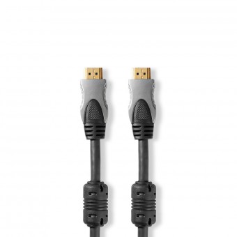 High Speed ​​​​HDMI ™ -kaapeli Ethernetillä | HDMI™-liitin | HDMI™-liitin | 4K@30Hz | 10,2 Gbps | 10,0 m | Pyöreä | PVC | Musta | Muovilaatikko