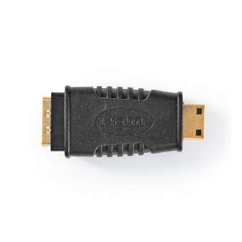 HDMI™-sovitin | HDMI™ Mini -liitin | HDMI™ naaras | Kullattu | Vain | ABS | Musta | 1 kpl. | Muovipussi