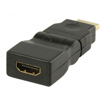 Nopea HDMI Ethernet-sovittimella Kääntyvä HDMI-liitin - HDMI-naaras musta