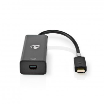 USB-sovitin | USB 3.2 Gen 1 | USB-C ™ Han | Mini DisplayPort Hunstik | 0,20 m | Pyöreä | Kullattu | PVC | Antrasiitti | Ikkuna laatikko
