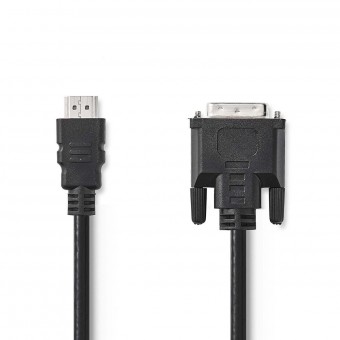 HDMI™-kaapeli | HDMI™-liitin | DVI-D 24 + 1-nastainen uros | 1080p | Nikkelipinnoitettu | 3,00 m | Vain | PVC | Musta | Laatikko