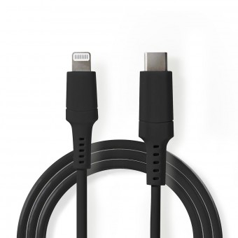 Salamakaapeli | USB 2.0 | Apple Lightning 8-nastainen | USB-C™ uros | 480 Mbps | Nikkelipinnoitettu | 2,00 m | Pyöreä | PVC | Musta | Laatikko
