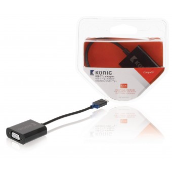Sovitin USB-C Uros - VGA Naaras Antrasiitti
