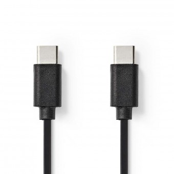 USB-kaapeli | USB Type-C™ -uros | USB-C ™ he | Nikkelipinnoitettu | 1,00 m | Pyöreä | PVC | Musta | Rakkuloja