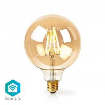 SmartLife LED-hehkulamppu | Wi-Fi | E27 | 500 lm | 5 W| Lämmin valkoinen | 2200 K| Lasi | Android™ / IOS | G125