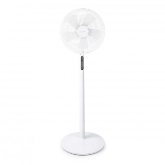 Stand tuuletin | Halkaisija: 400 mm | 3-nopeuksinen | Värähtely | 45 W | LED-näyttö | Kaukosäädin | Valkoinen